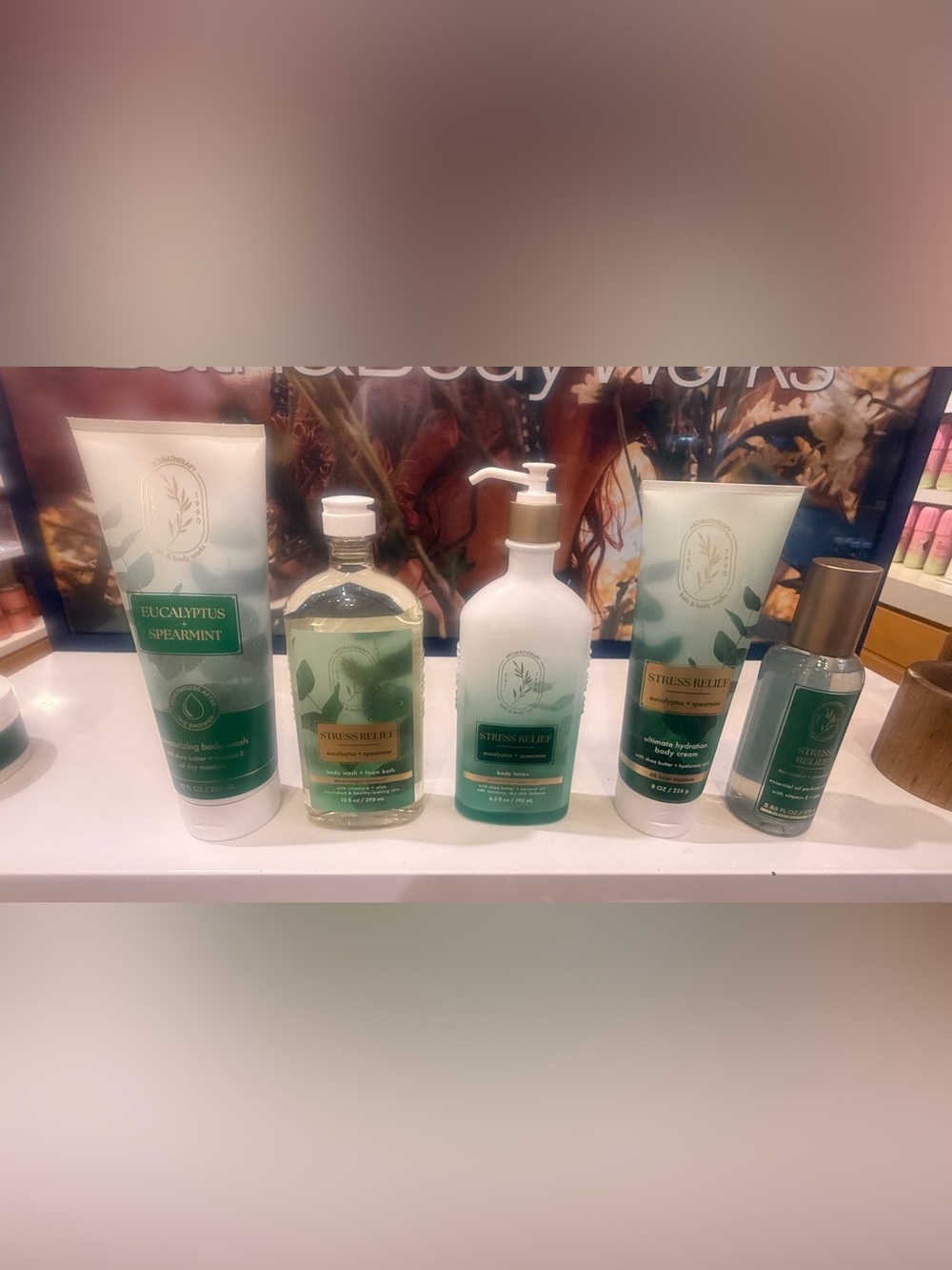 Bath & Body Works Eucalyptus Spearmint Body Care Set - Green